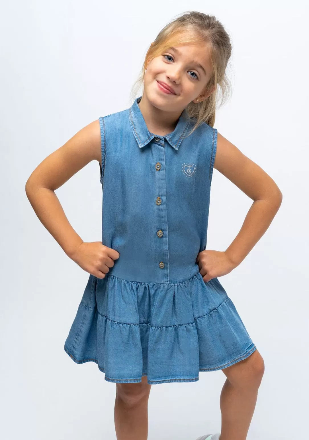 Conguitos Vestidos De Verano | Vestidos^Vestido Camisero De Niña Denim