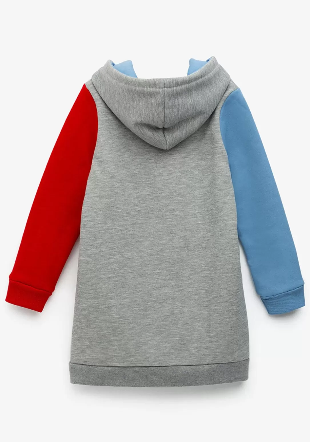 Conguitos Vestidos Sudadera | Vestidos^Vestido De Niña Color Block Capucha Gris