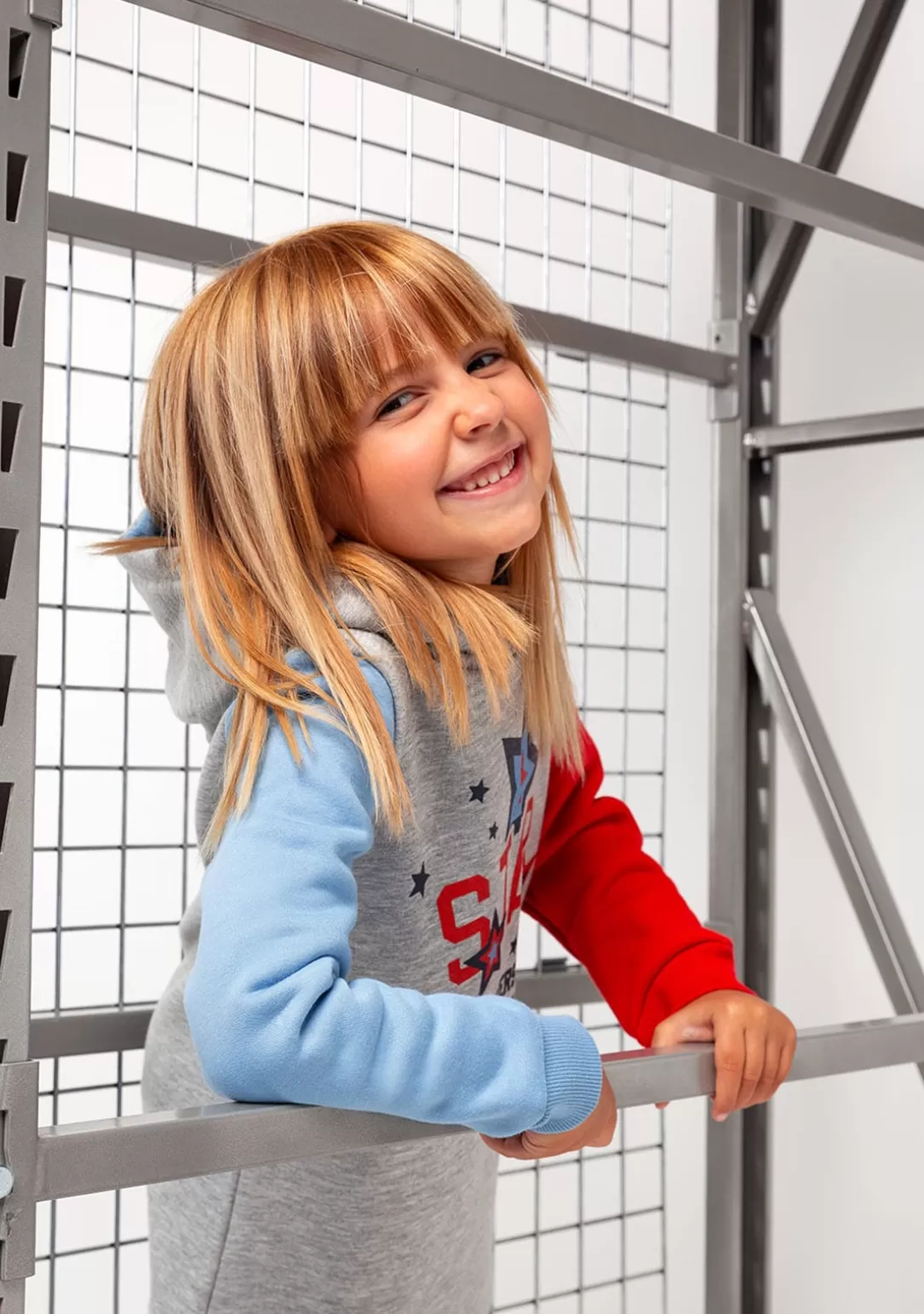 Conguitos Vestidos Sudadera | Vestidos^Vestido De Niña Color Block Capucha Gris