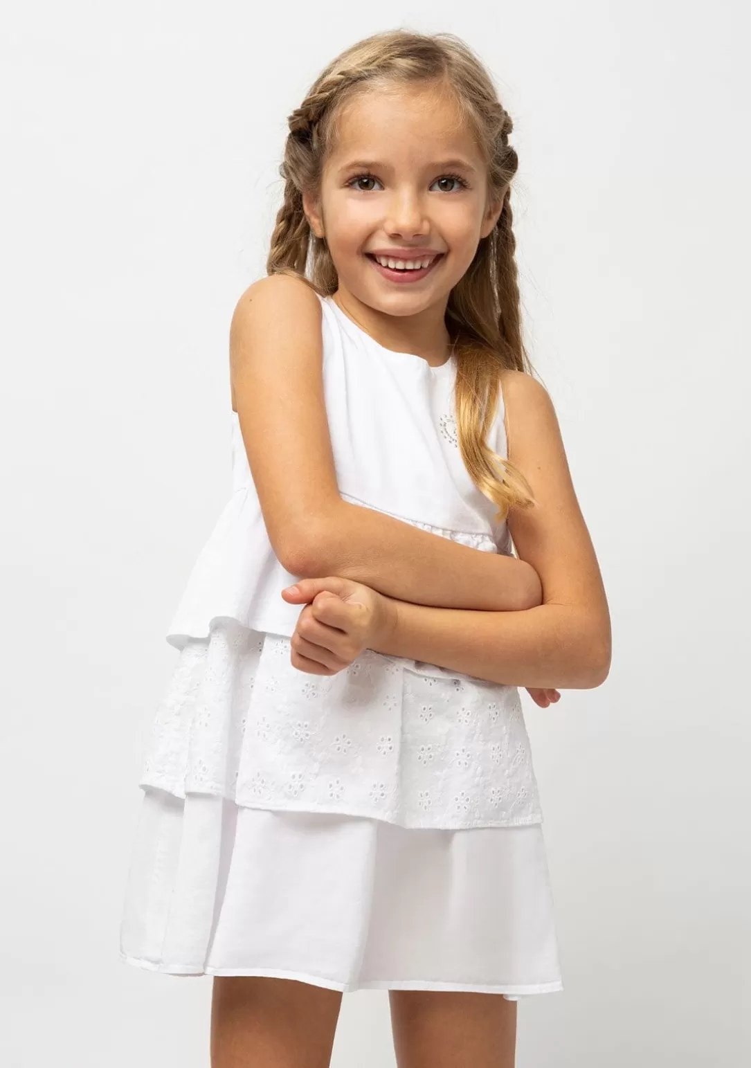 Conguitos Vestidos De Verano | Vestidos^Vestido De Niña Volantes Blanco