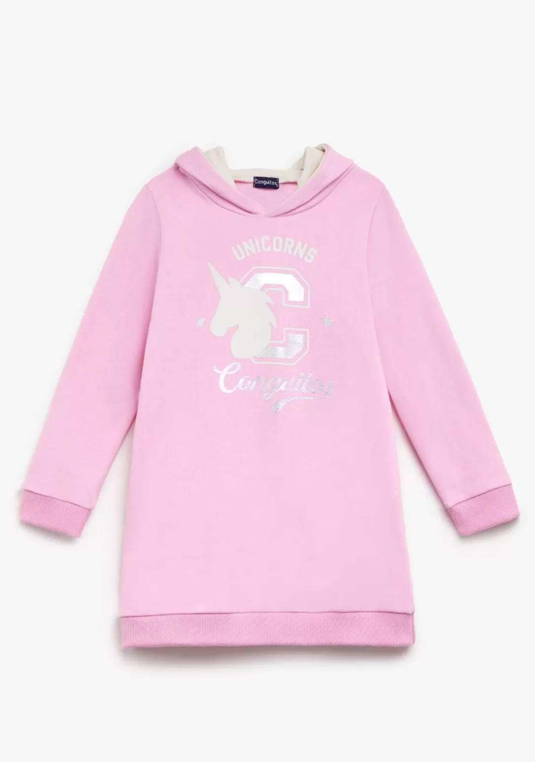 Conguitos Vestidos Sudadera | Vestidos^Vestido Sudadera Unicornio Rosa