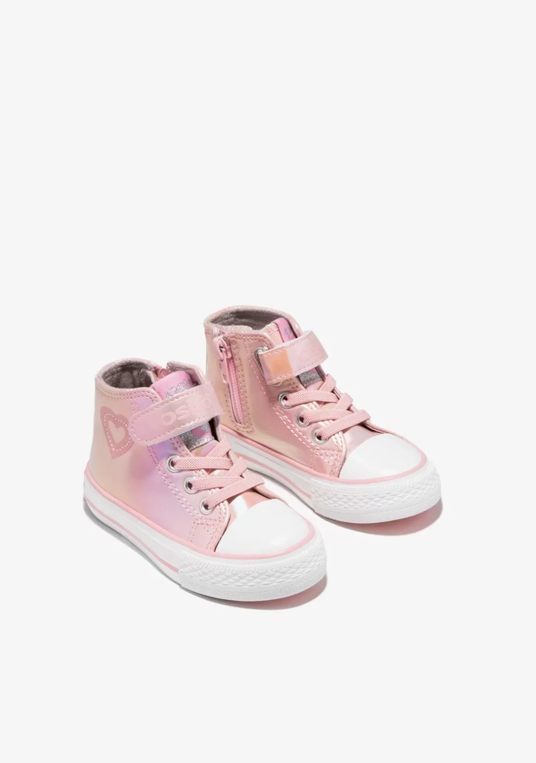 Conguitos Zapatillas | Zapatillas^Zapatillas Altas De Bebé Charol Corazón Rosa