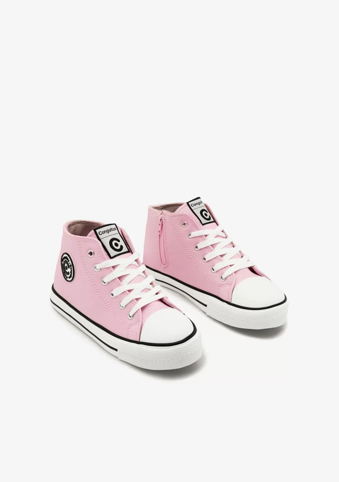 Conguitos Zapatillas^Zapatillas Altas De Niña Logo Napa Rosa