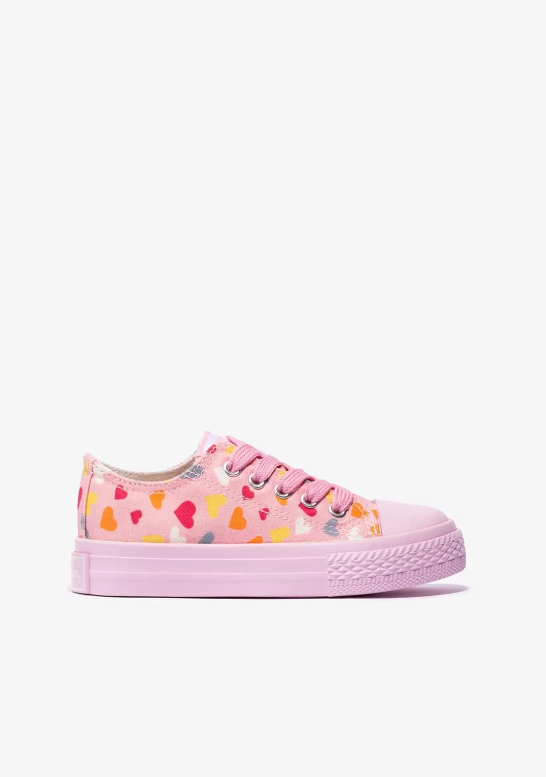 Conguitos Zapatillas^Zapatillas De Niña Cordones Corazón Lona Rosa