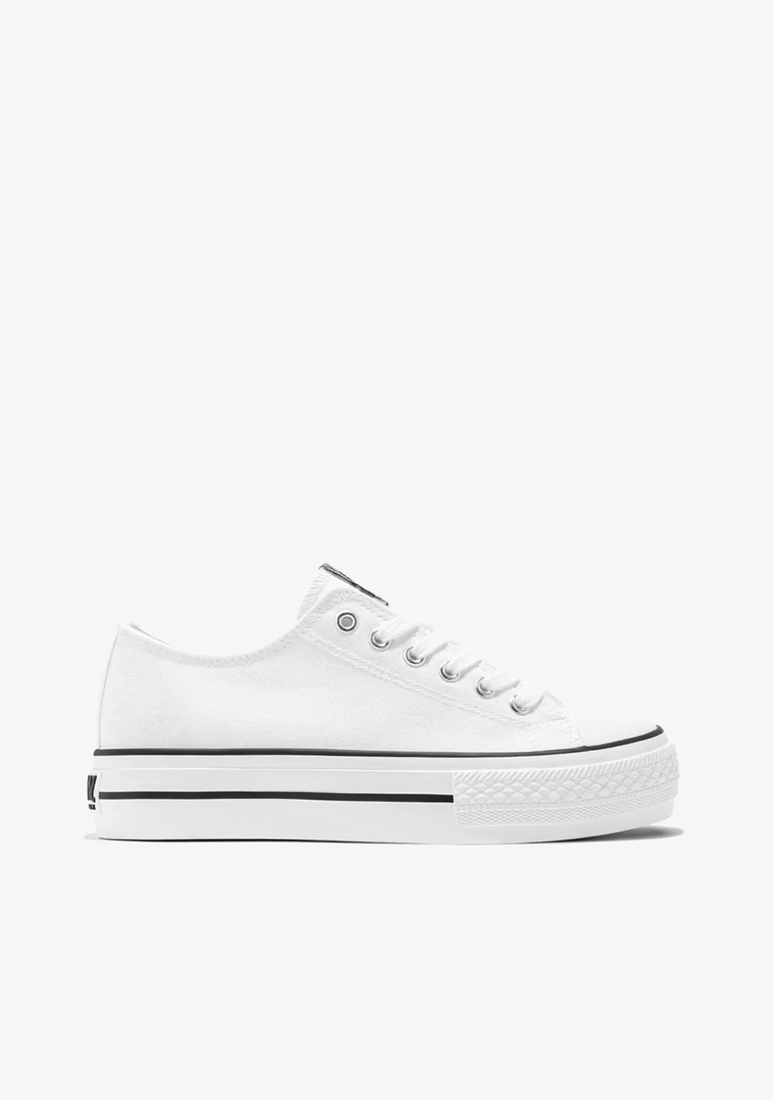 Conguitos Zapatillas | Zapatillas^Zapatillas Unisex Basic Lona Blanco B&W